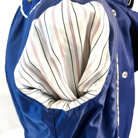 Kenneth Cole Reaction Royal Blue Double Breasted Trench Coat - Picture 12 of 14